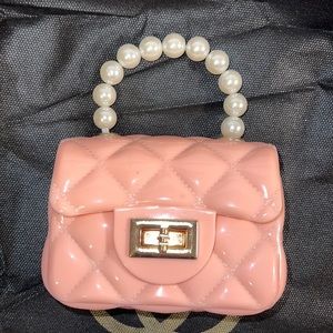 Patent pink purse